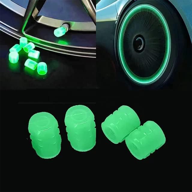 Neon Glow Universal Tyre Valve for Car and Bike