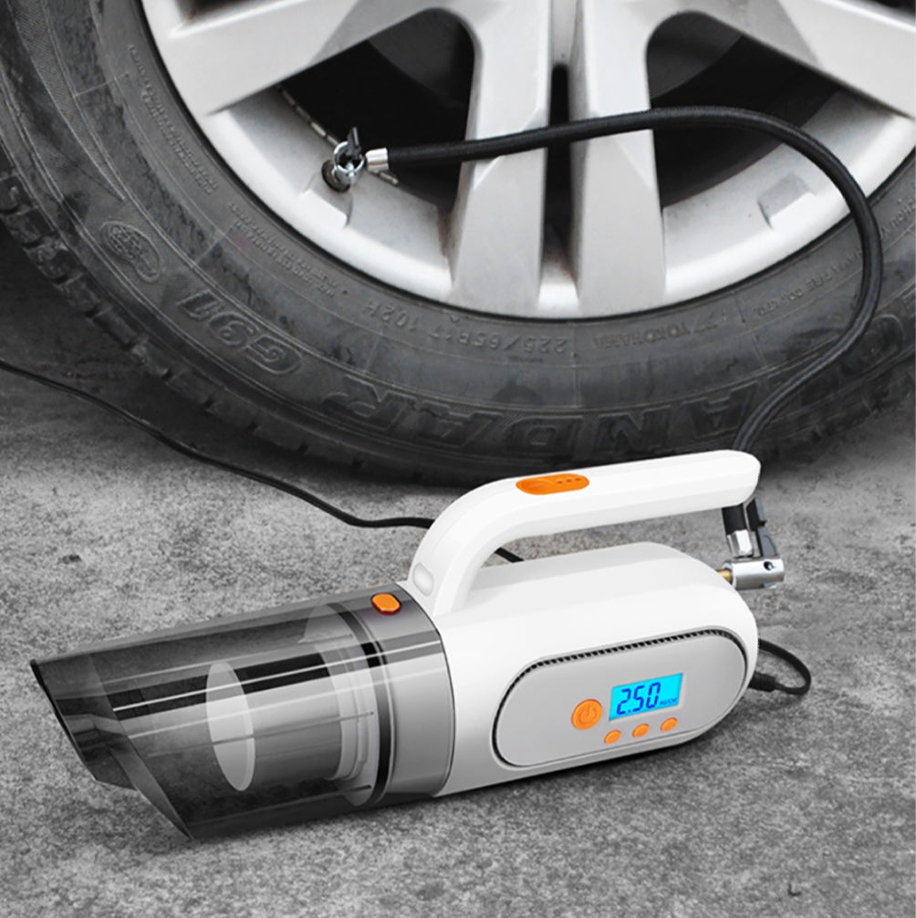 iGADG 4 in 1 Multifunctional Portable Handheld Car Vacuum Cleaner with Tyre Inflator LED Light