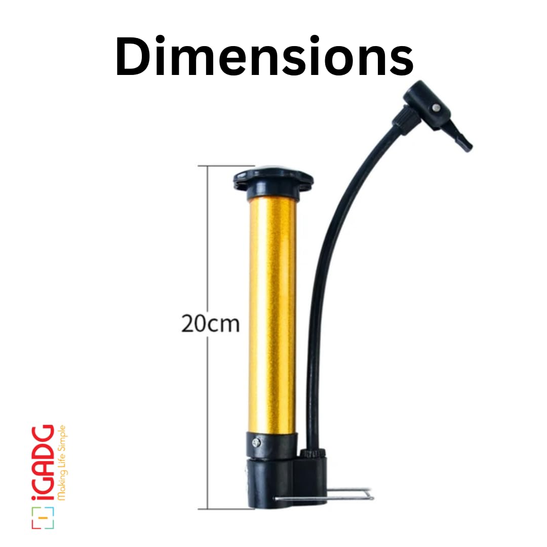 iGADG Football & Cycle Pump – Portable, Multi-Function Mini Air Pump for Balls & Cycle Tires, Lightweight & Durable