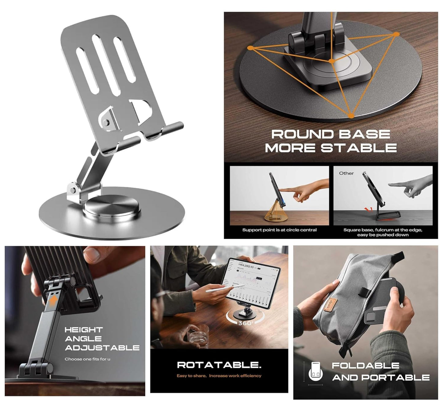 Universal 360 Foldable metal Phone Stand