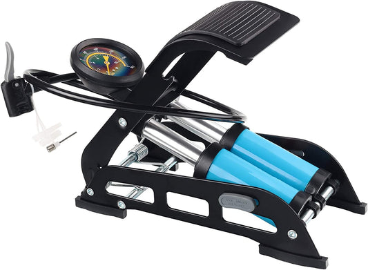 iGADG A2 Double Barrel Foot Pump for Car, Cycle, Balls, Inflatables