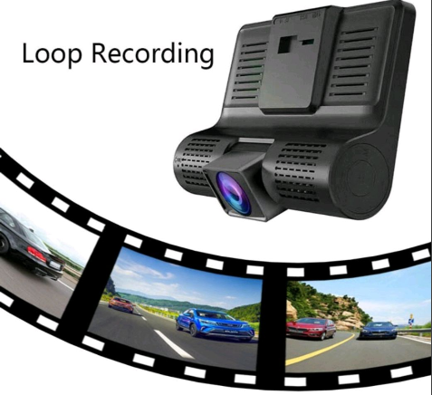 DriveGuard Pro: 3-Lens Car Dash Camera - Full HD 1080P, Smart DVR, Reversing Video Recorder