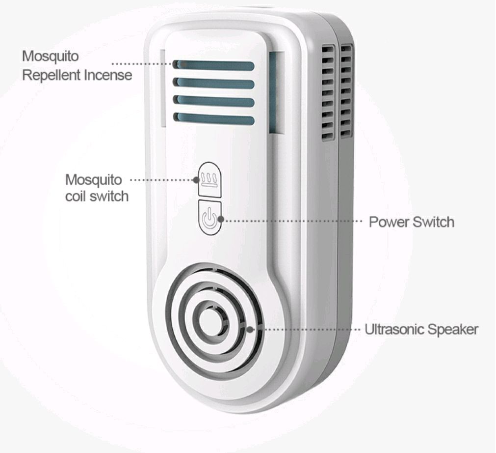 2 in 1 Ultrasonic Pest Repeller with Mat / Tablet