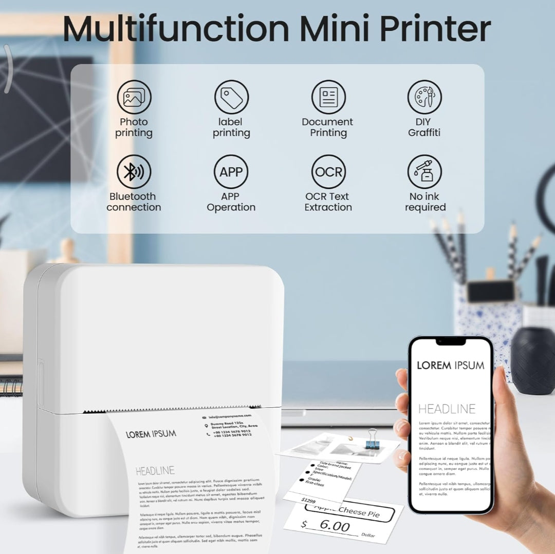 X6 Mini Thermal Printer for Labels, Stickers and Fun Projects