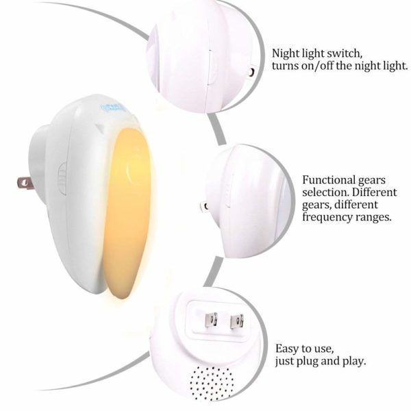 Ultrasonic Pest Repeller with Night Lamp