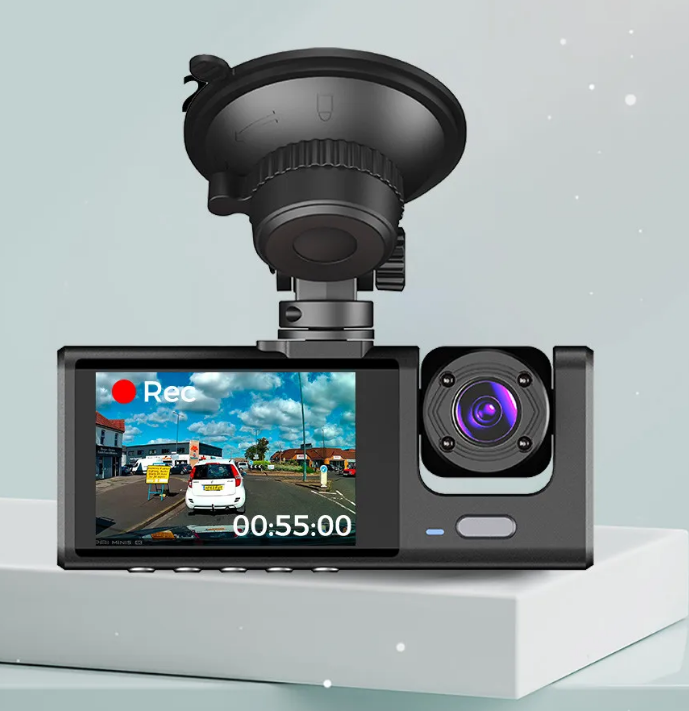 WiFi DashDrive - 1080P Triple Lens Vehicle Video Recorder