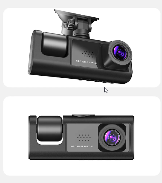 WiFi DashDrive - 1080P Triple Lens Vehicle Video Recorder