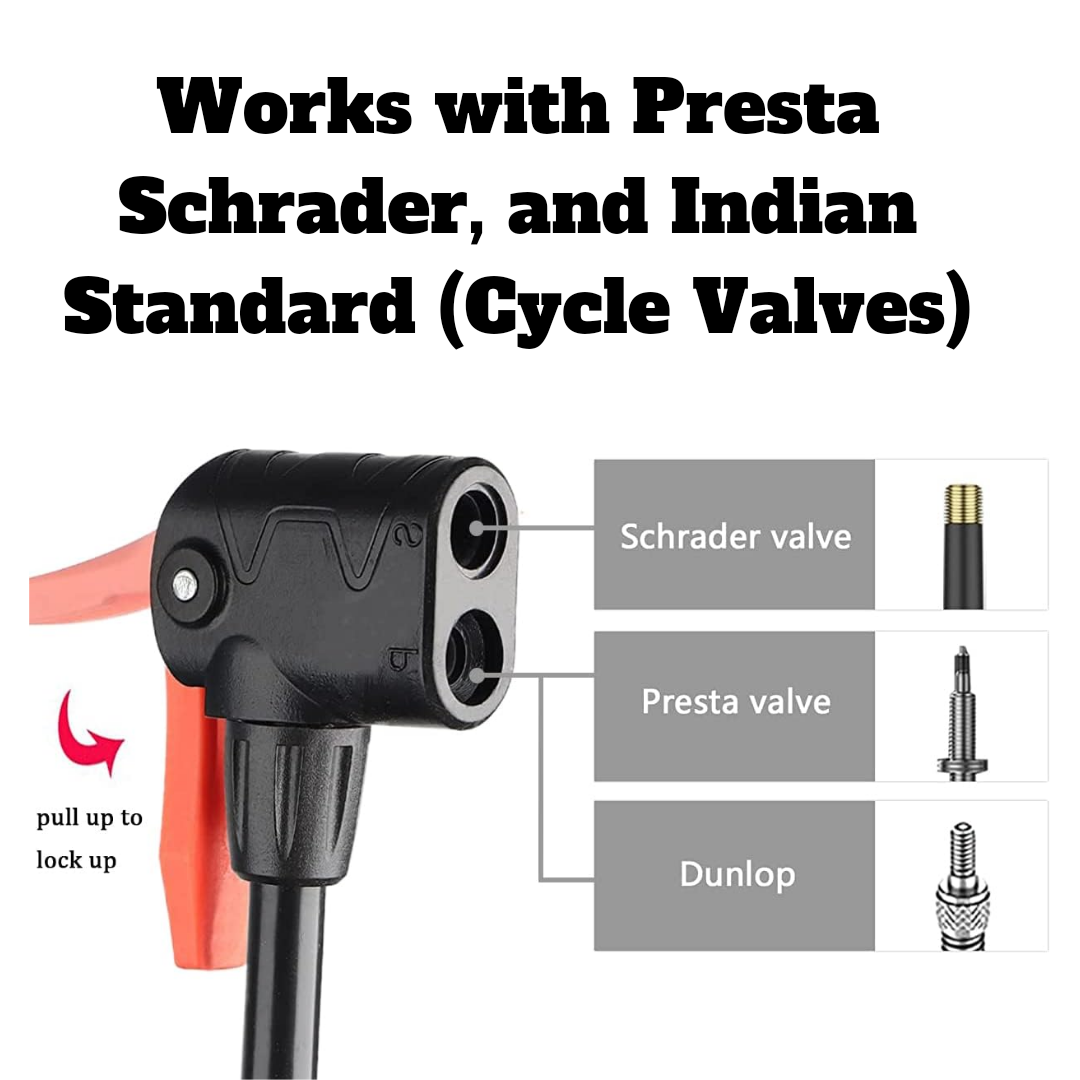 iGADG Mini Foot Pump for Cycle and Bike