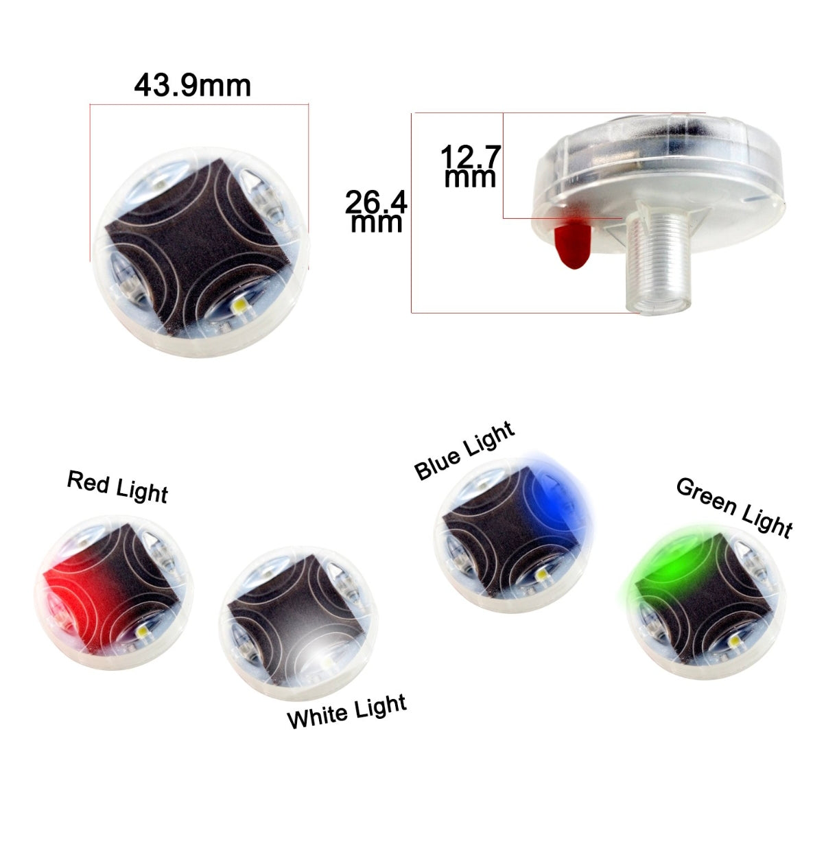 Solar LED Tire Wheel Valve Cap Lights – Motion Sensor, Waterproof, Colorful Flashing for Car, Bike, Motorcycle