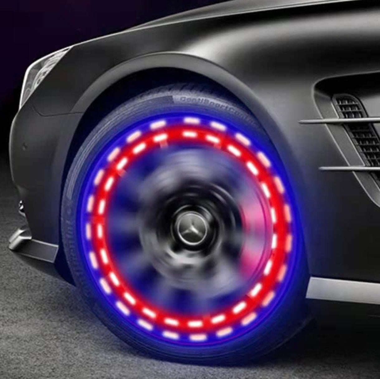 Solar LED Tire Wheel Valve Cap Lights – Motion Sensor, Waterproof, Colorful Flashing for Car, Bike, Motorcycle