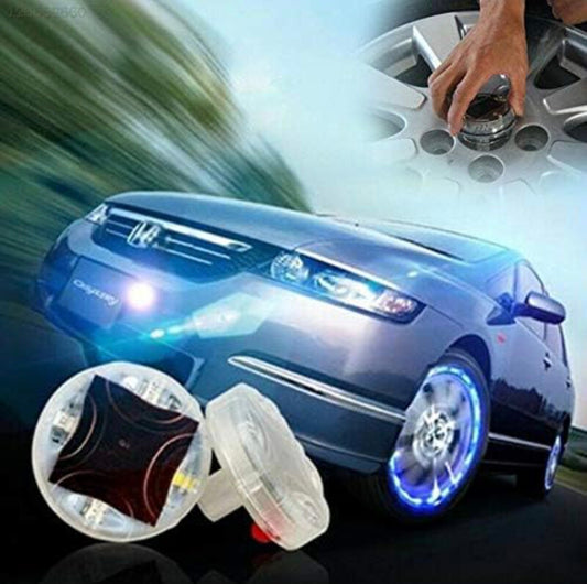 Solar Car Wheel Hub Fancy Light - Motion Sensor, Waterproof, Colorful