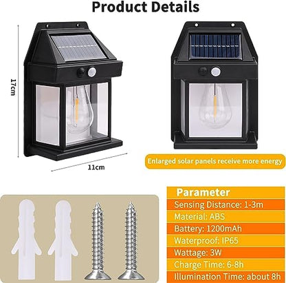 Solar Wall Lamp with motion sensor | Waterproof | Outdoor Lamp for Garden, Patio