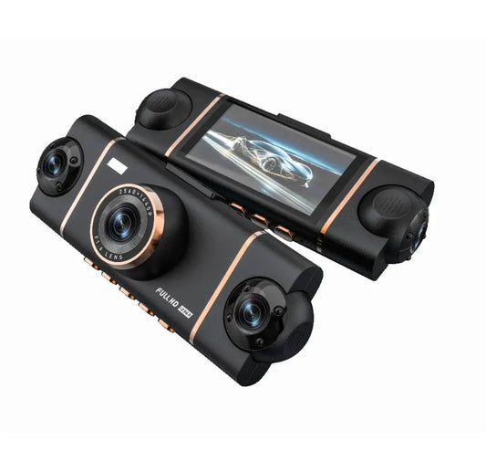 4 Lens 360° Car Dash Camera | Full HD, G-Sensor, Motion Detection, Night Vision, Loop & Parking Recording