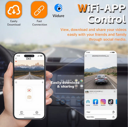 4 Lens 360° Car Dash Camera | Full HD, G-Sensor, Motion Detection, Night Vision, Loop & Parking Recording