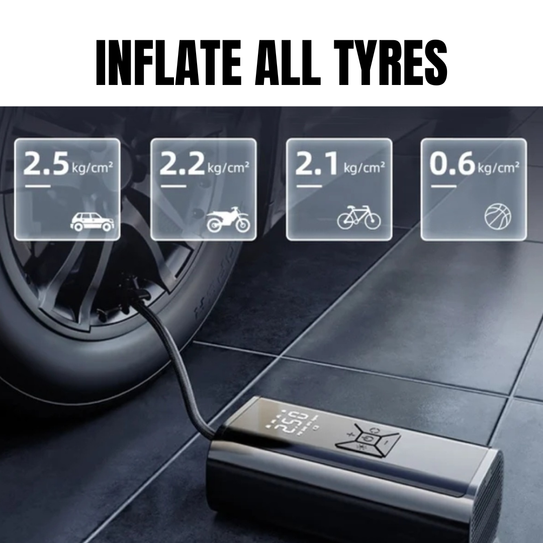iGADG Digital Mini Size Tyre Inflator for Cars with EVA storage case