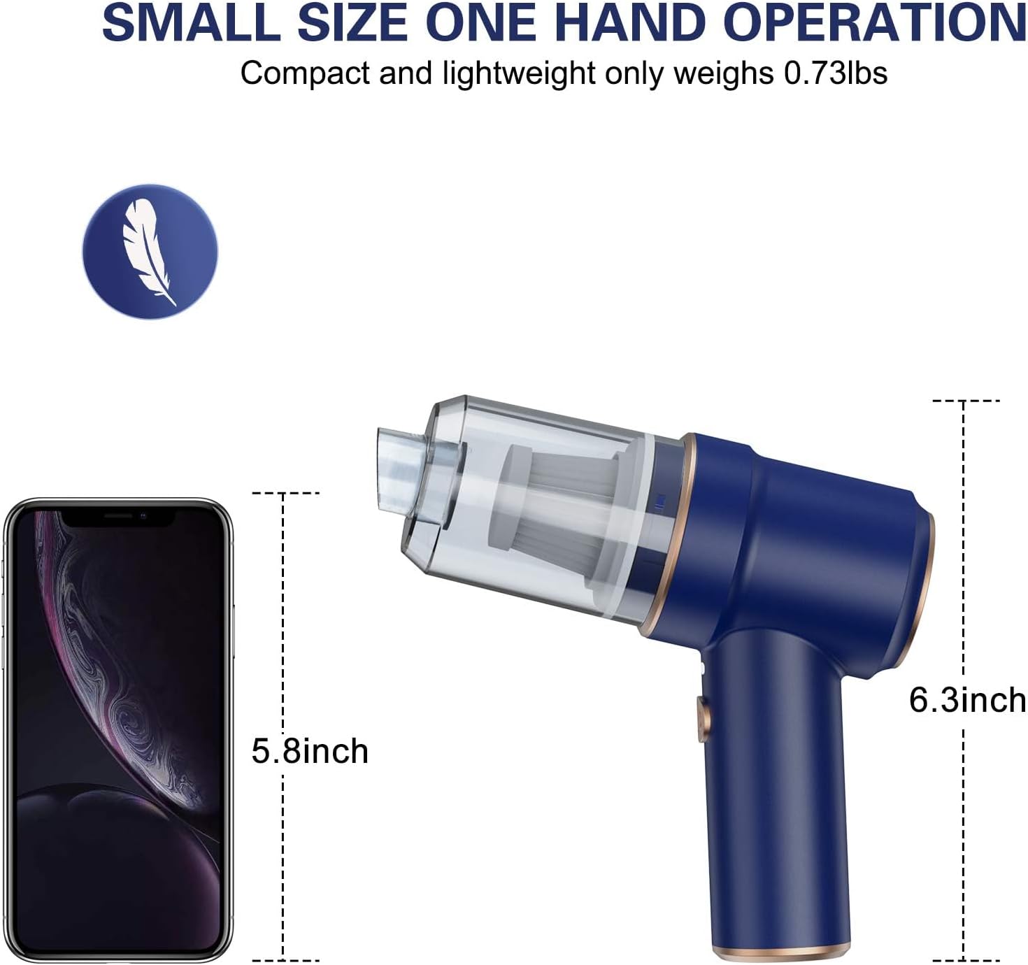 iGADG BLOWVAC PRO High Suction Portable Cordless 2 in 1 Car Vacuum Cleaner and Blower