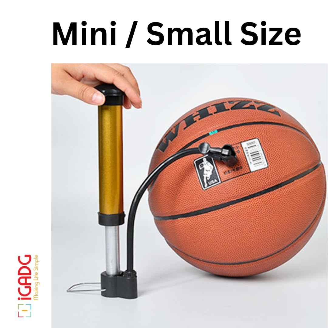 iGADG Football & Cycle Pump – Portable, Multi-Function Mini Air Pump for Balls & Cycle Tires, Lightweight & Durable