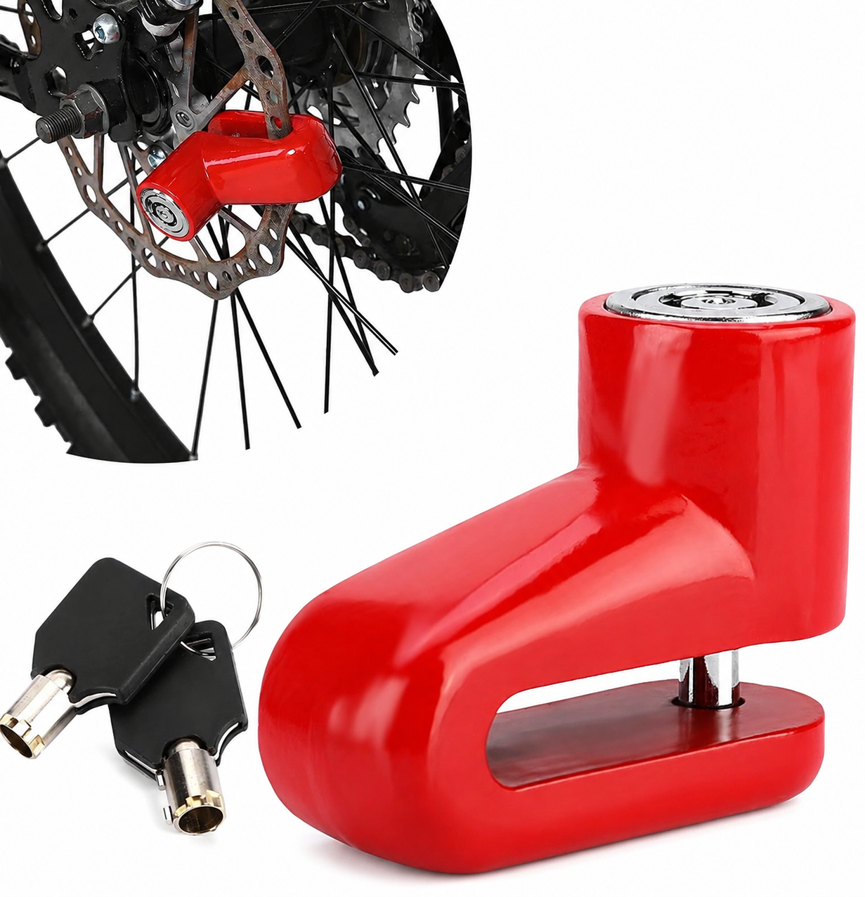 Anti Theft Heavy Duty Wheel Disc Brake Lock | Compact & Durable Security