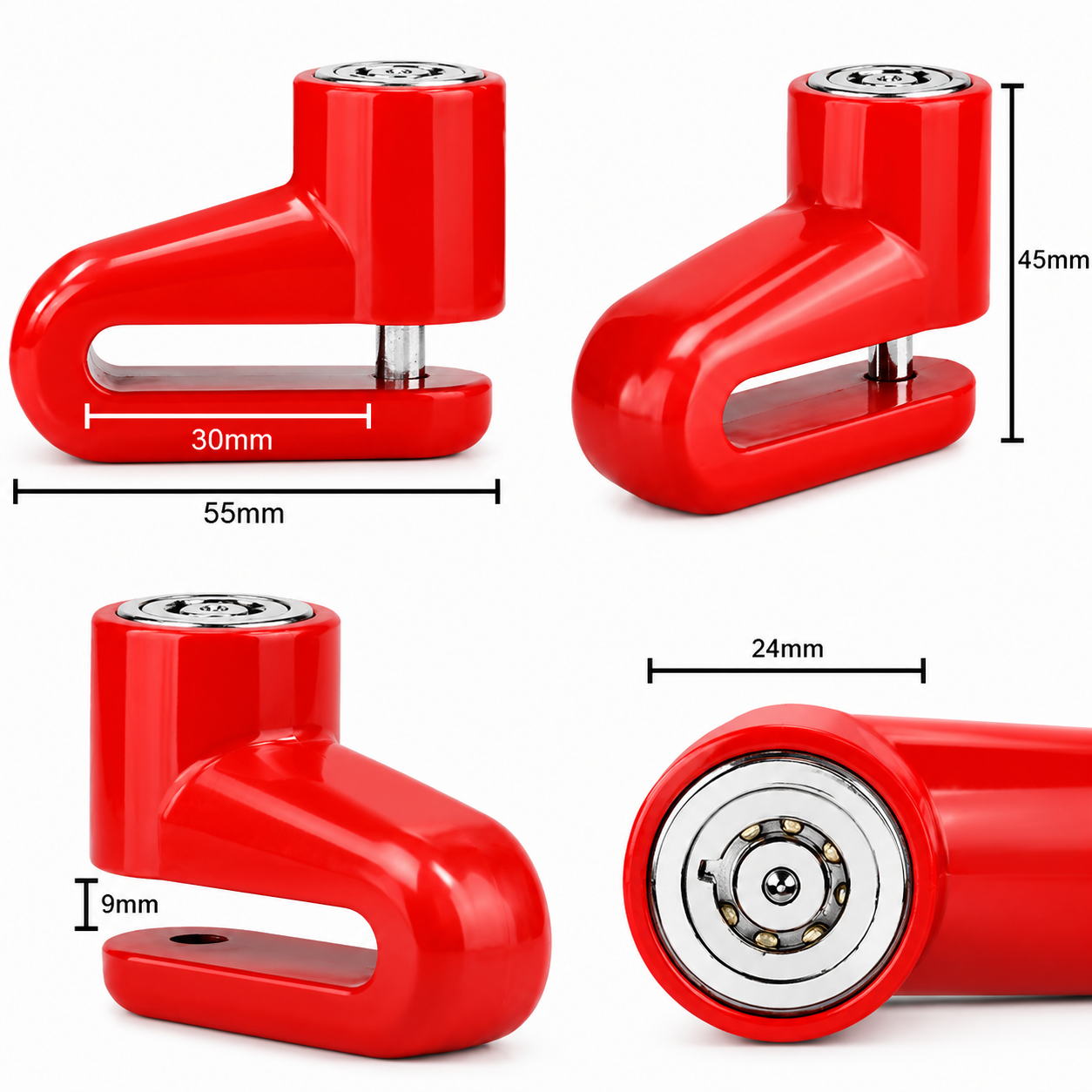 Anti Theft Heavy Duty Wheel Disc Brake Lock | Compact & Durable Security