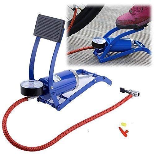 iGADG Single Barrel Foot Pump For Inflating Tyres, Balloons, Air beds
