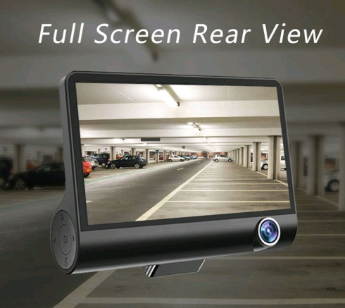 DriveGuard Pro: 3-Lens Car Dash Camera - Full HD 1080P, Smart DVR, Reversing Video Recorder