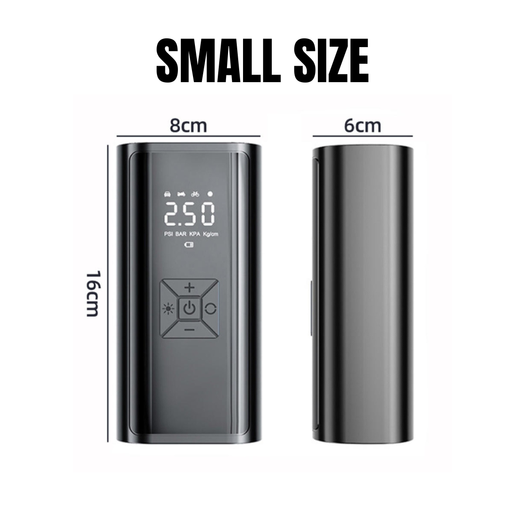 iGADG Dual Power Wired & Wireless Mini Tyre Inflator | Car & Bike with Auto-Shut | Works on 12v & Battery | Comes with EVA hard case