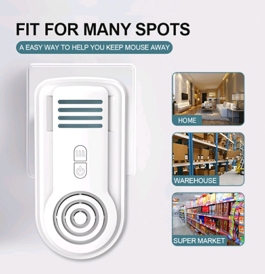 2 in 1 Ultrasonic Pest Repeller with Mat / Tablet