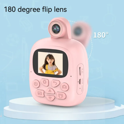 A19 Instant Children Camera with Printer | 2 inch Screen | Rechargeable Battery | Gift for Kids