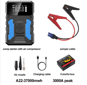 iGADG A22 Portable Car Battery Jump Starter (SafetyBoost 4 in 1 Car Jumper)