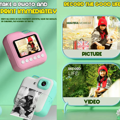 Q6 Instant Thermal Photo Camera for Kids / Children- Print anytime anywhere