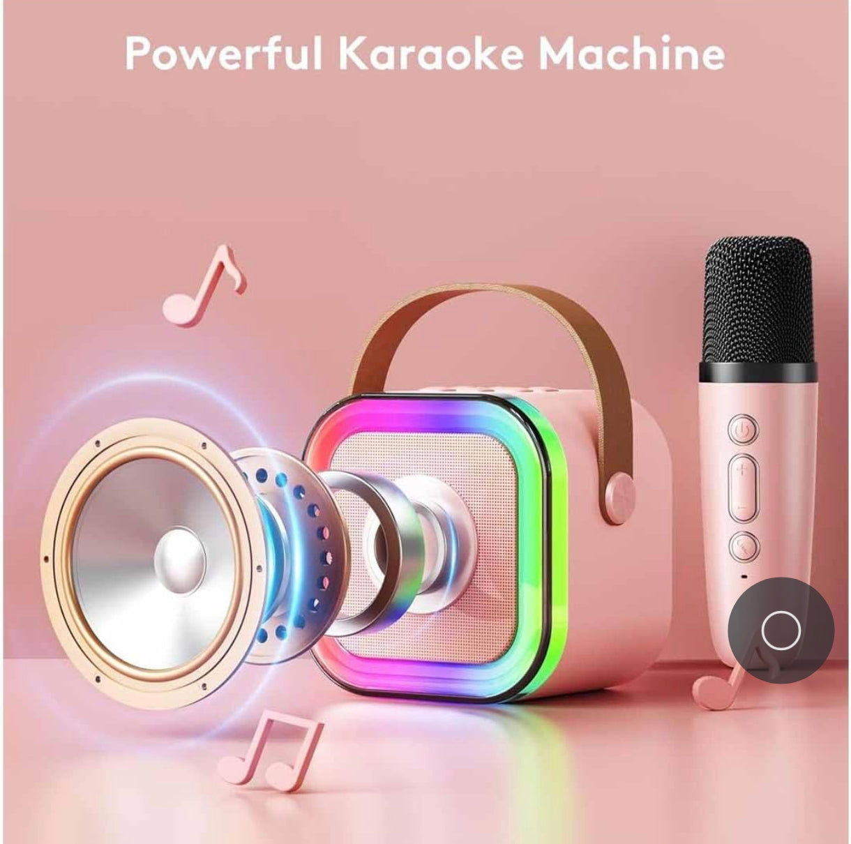 Mini Portable Bluetooth Karaoke Machine with 6 Sound Effects | Wireless & Rechargeable