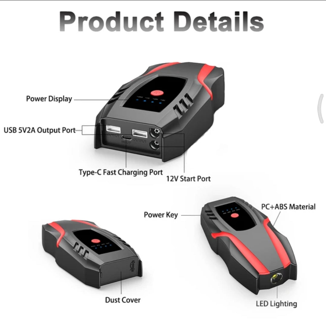 iGADG A20 6000mAH Car Battery Booster | Includes Hard Case Storage