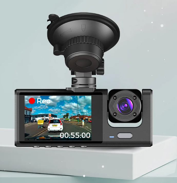 WiFiDashDrive 1080P Triple Lens Vehicle Video Recorder