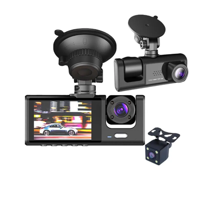 WiFiDashDrive 1080P Triple Lens Vehicle Video Recorder