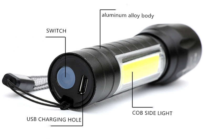 Mini Size Torch with zoom in - zoom out | Rechargeable | Compact | Affordable