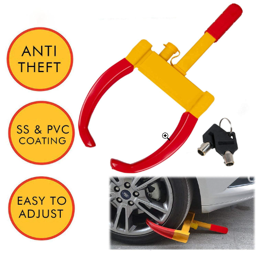 Adjustable Heavy Duty Universal Car Wheel Lock – Anti-Theft Security Tire Clamp