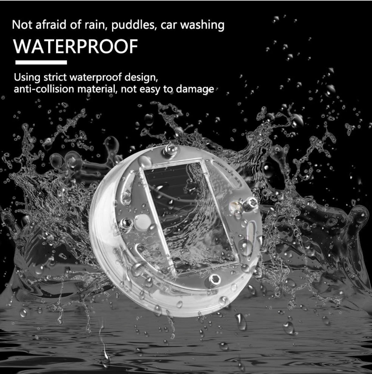 Solar Car Wheel Hub Fancy Light - Motion Sensor, Waterproof, Colorful