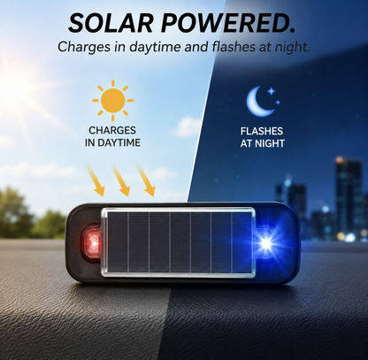 Solar Anti-Theft Flashing Light  - Front & Rear Protection (Pack of 2)