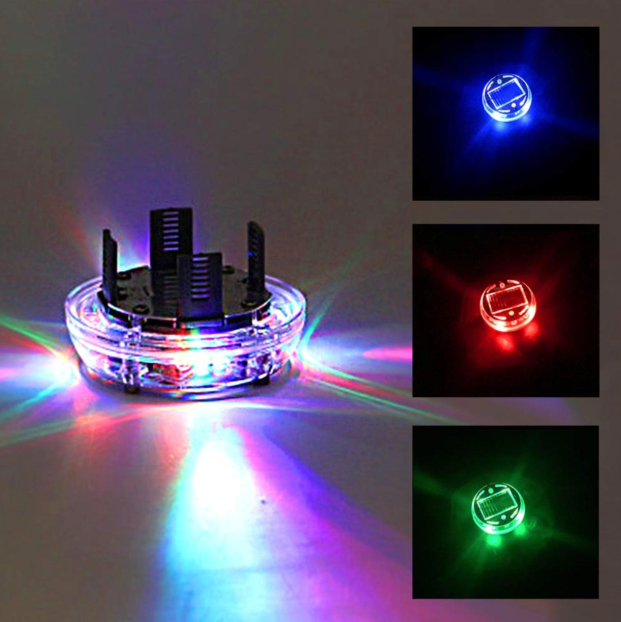 Solar Car Wheel Hub Fancy Light - Motion Sensor, Waterproof, Colorful