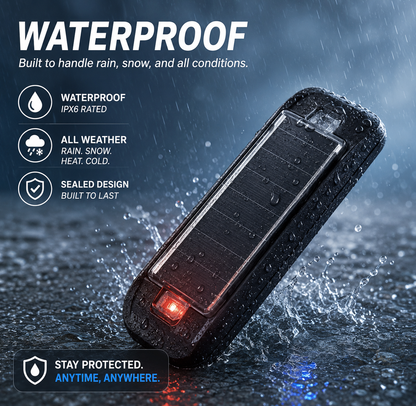 Solar Anti-Theft Flashing Light  - Front & Rear Protection (Pack of 2)