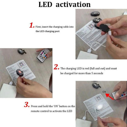 Wireless LED Strobe Lights with Remote – USB Rechargeable, 8 Colors, Emergency Flashers for Car, Bike, Drone