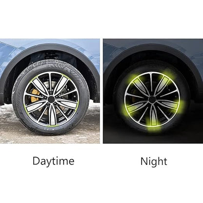 Ultra-Reflective Rim Edge Stickers For Car Wheels | Pack of 20 Stickers